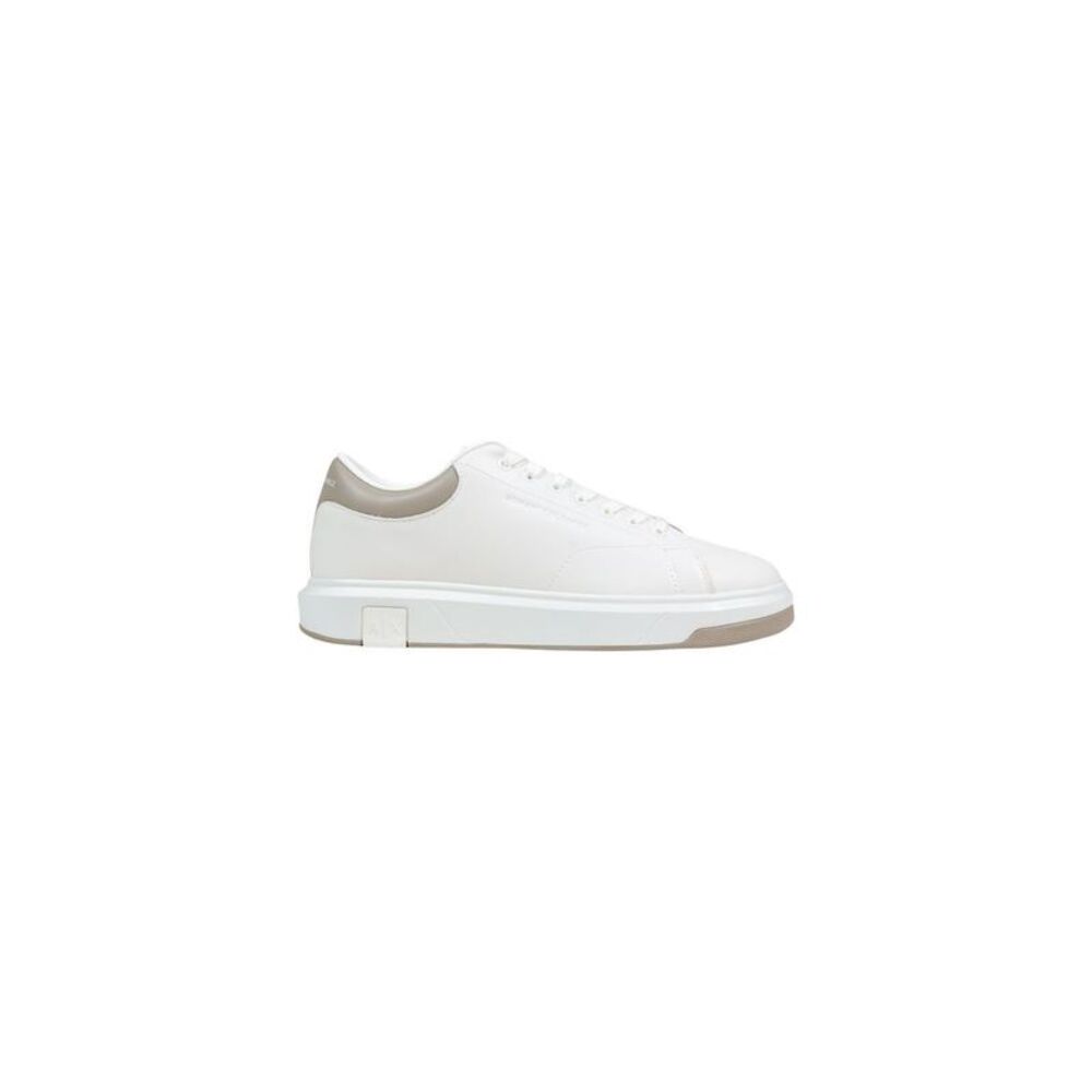 Armani Exchange Cream Leather Low Top Men's Sneakers